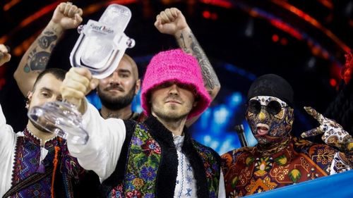 Victory of the Ukrainian band Kalush Orchestra at the Eurovision Song Contest.